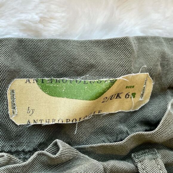 Anthropologie Green Paper Bag Pant- Women’s 2 - Picture 9 of 9